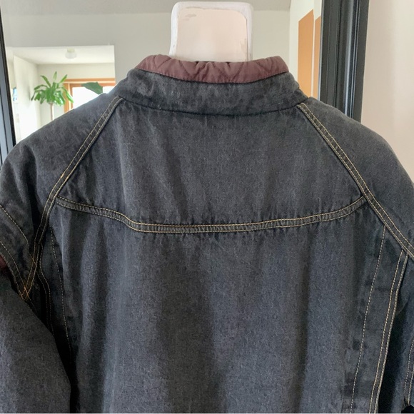 MASSIMO DUTTI Heavy Lined Long Denim Coat - Picture 7 of 14